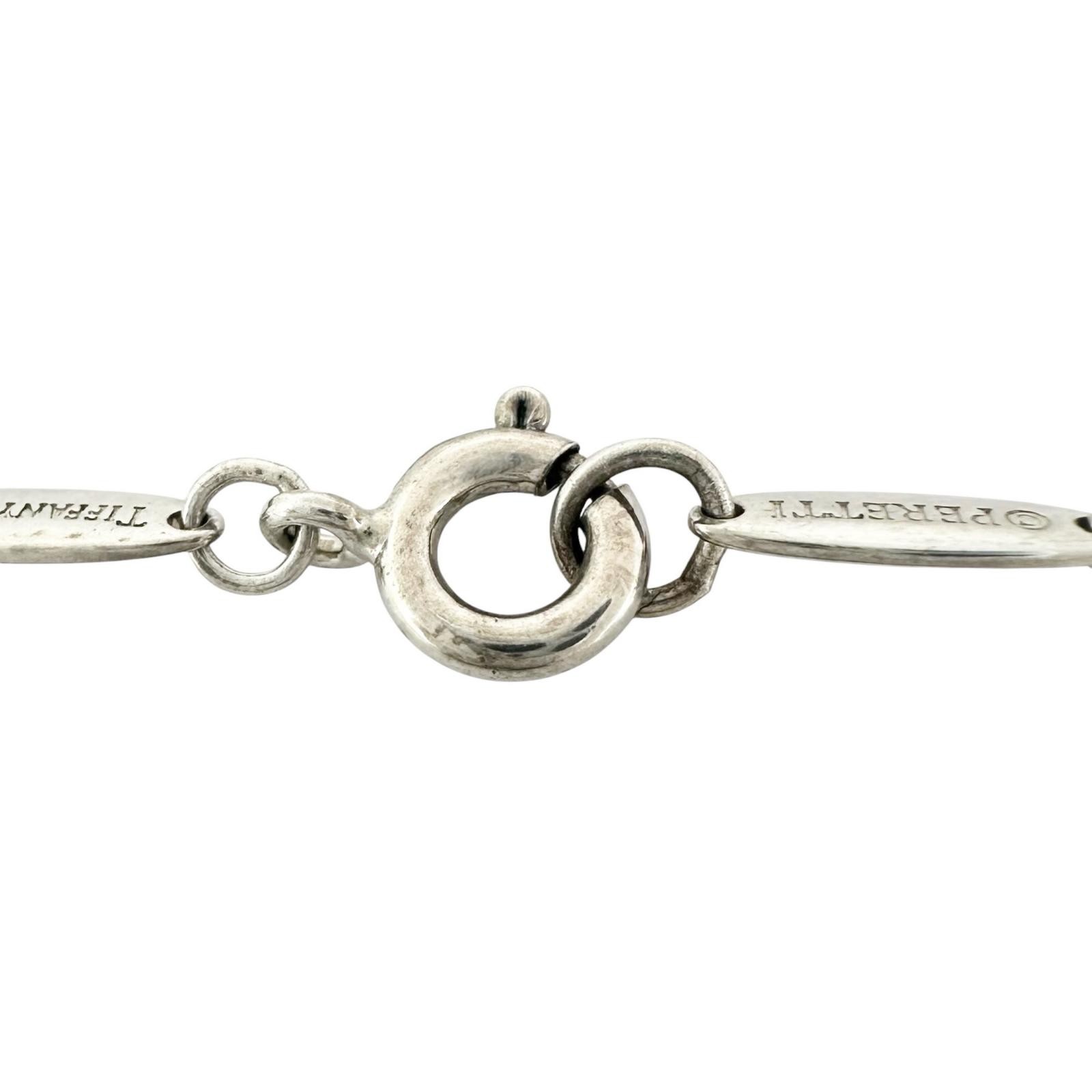 TIFFANY&Co. Elsa Peretti Open Heart Pendant Necklace Silver925/Pink Sapphire…