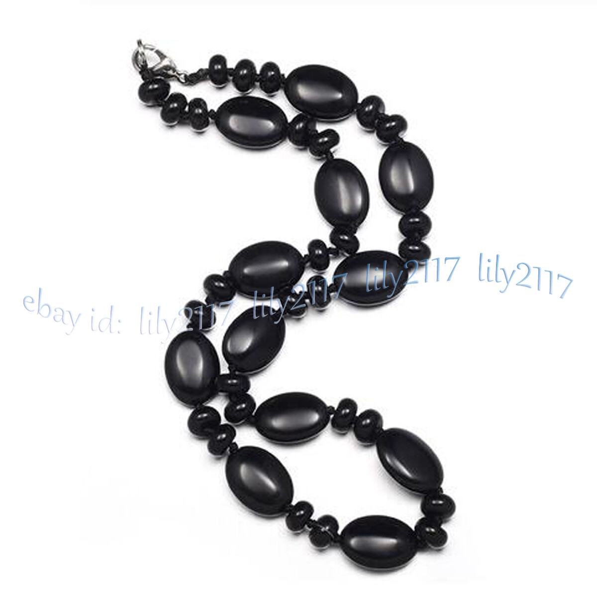 Natural 5x8mm Rondelle 13x18mm Flat Oval Gemstone Beads Necklace 14-36”