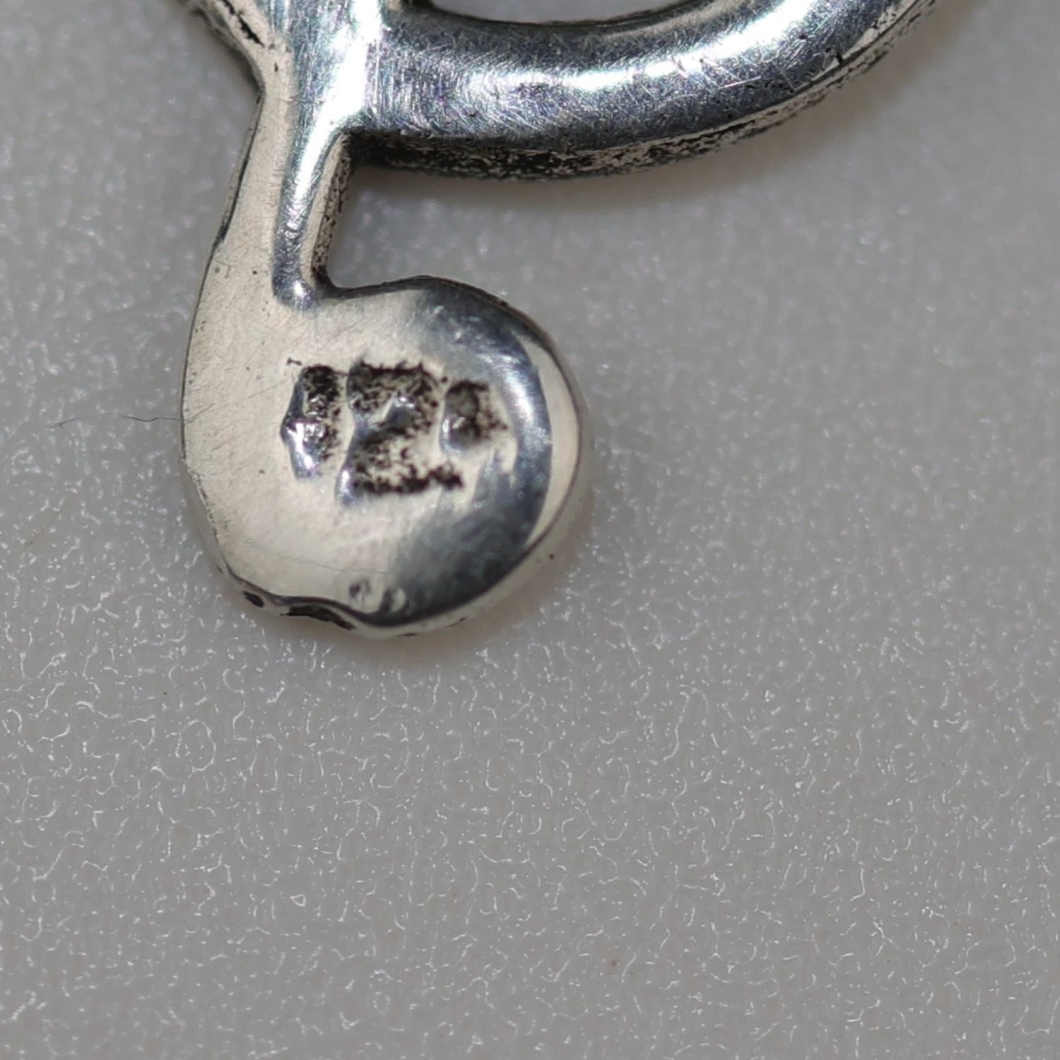 Sterling Silver Treble Clef Pendant Necklace 925 Italy 16″ Box Chain Music Note