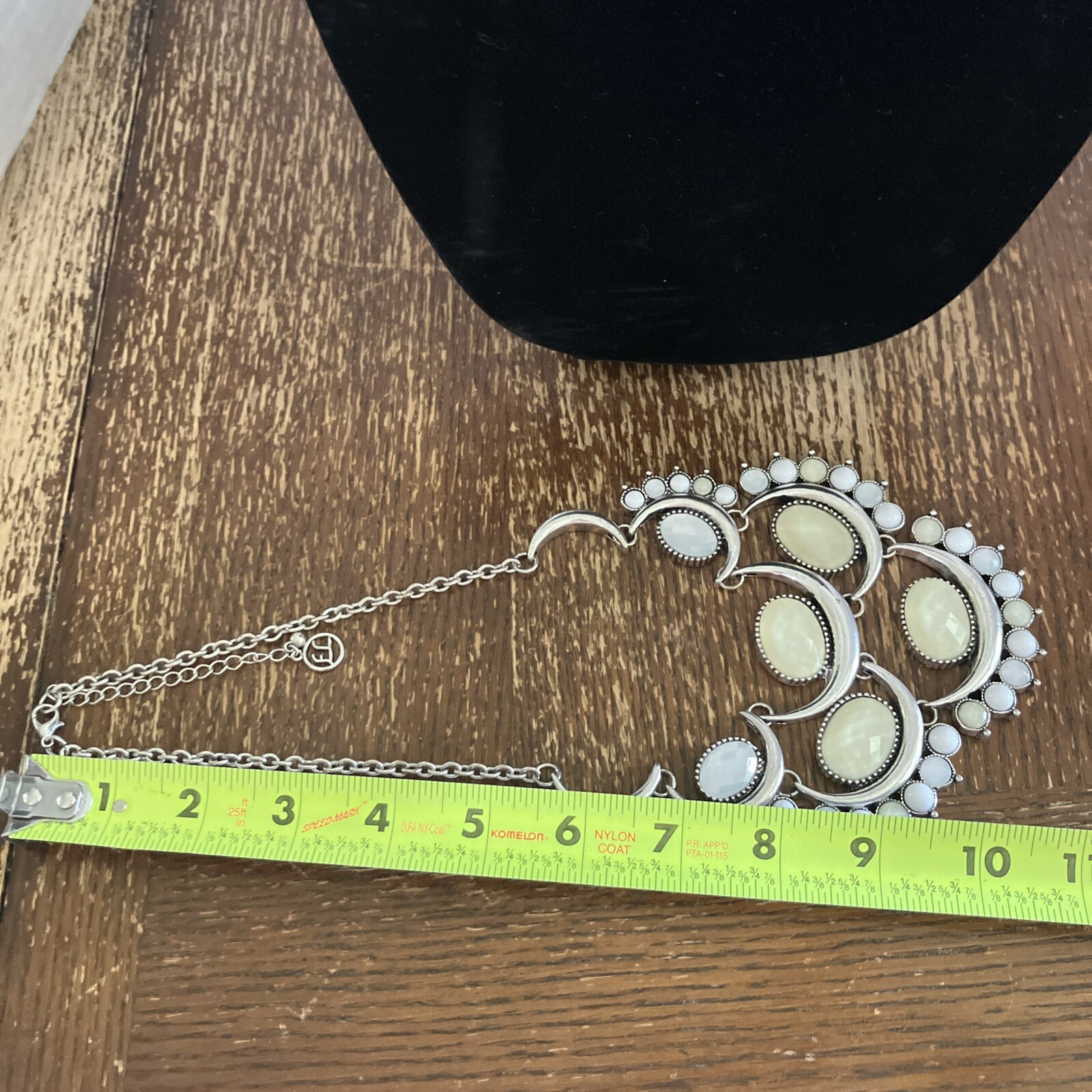 Erica Lyons Necklace Boho Art Deco Silver Tone Moon 18 – 20 Inches Statement