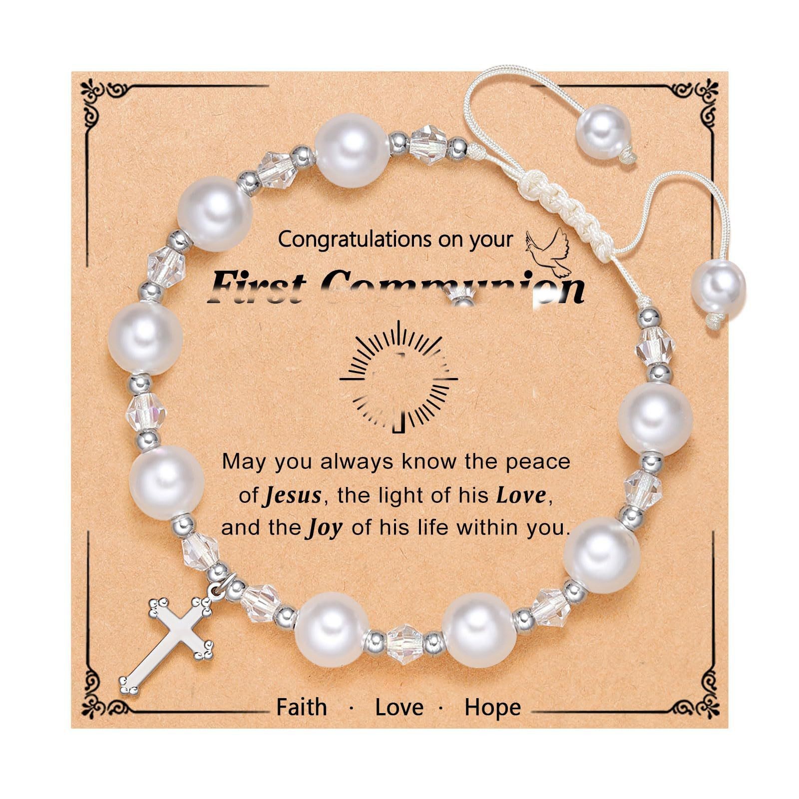 Adjustable braided bracelet with engraved stainless steel heart pendant birthday
