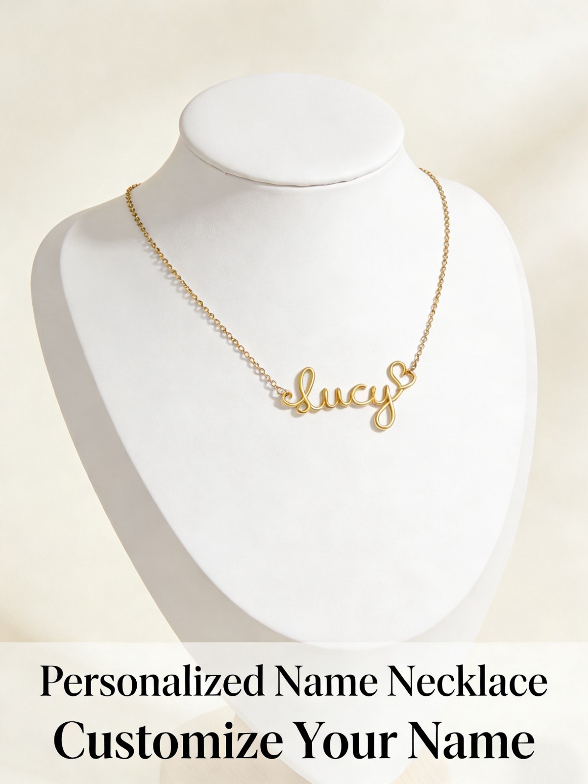 Personalized Name Necklace Gold Plated Stainless Steel Custom Jewelry