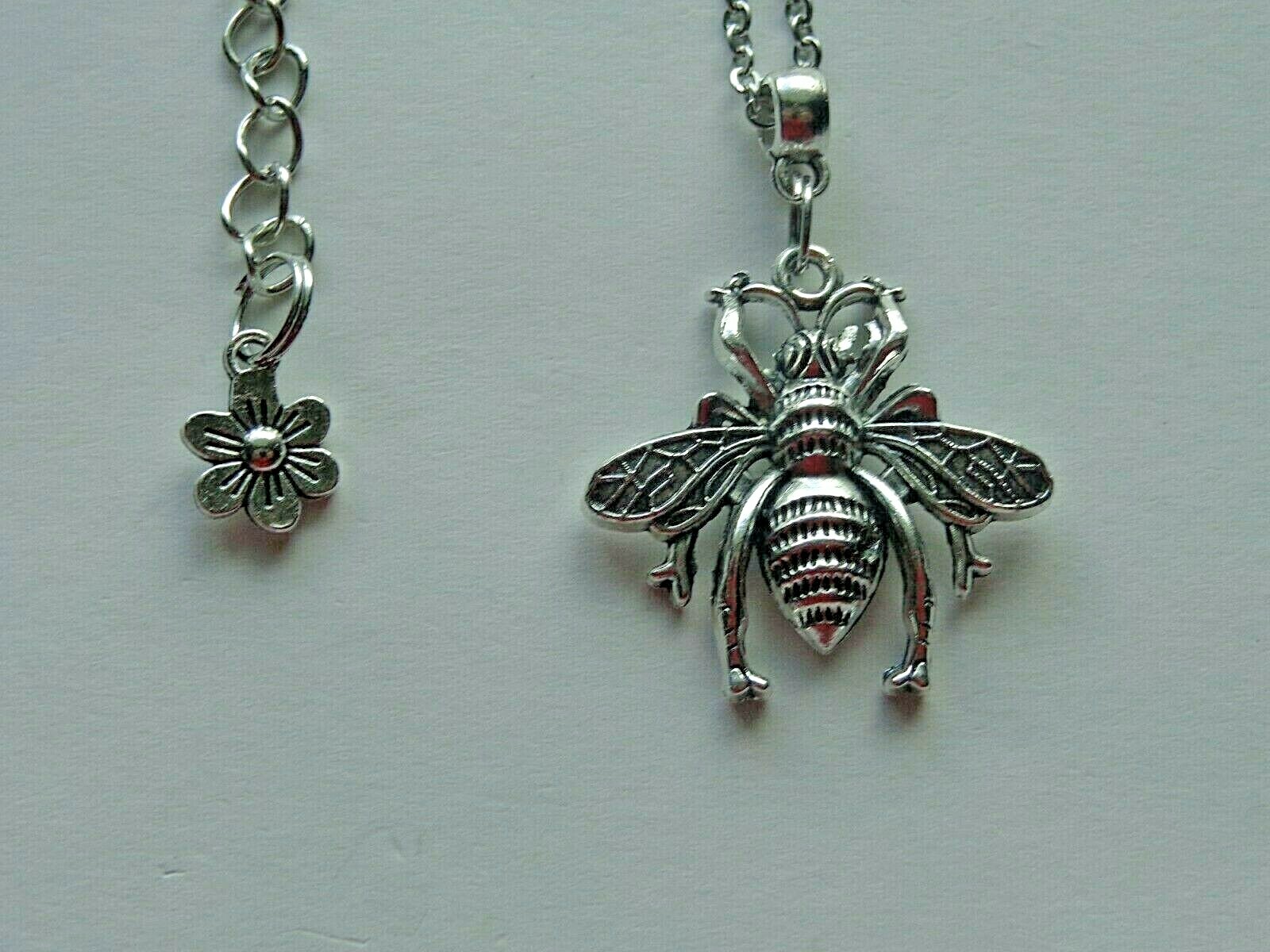 BEE TIBETAN ANTIQUE SILVER 20″ + 3″ EXTENSION STAINLESS STEEL NECKLACE JEWELRY