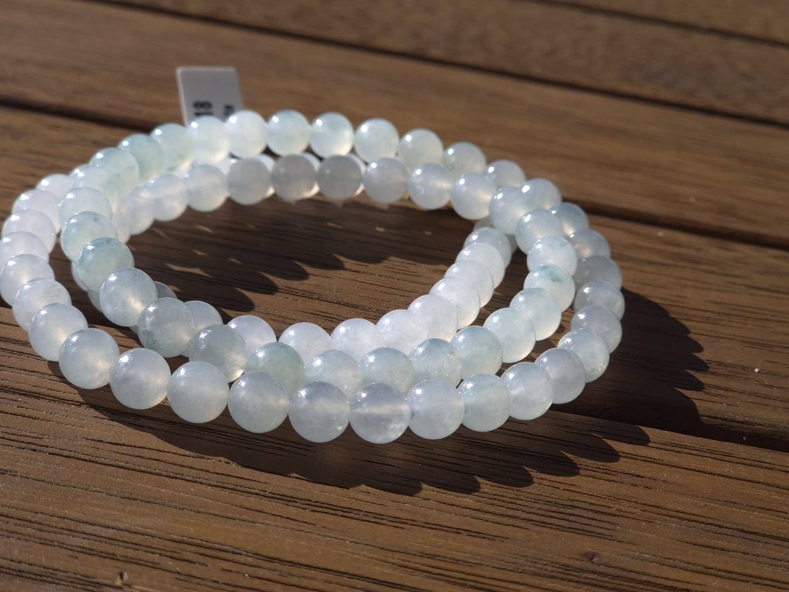 Icy Floating Flowers Burmese Jadeite Necklace