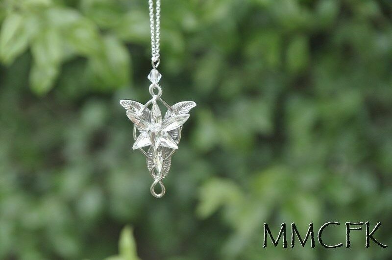 Arwen Evenstar Pendant Necklace LOTR/Vintage Lord of the Rings Clear Color