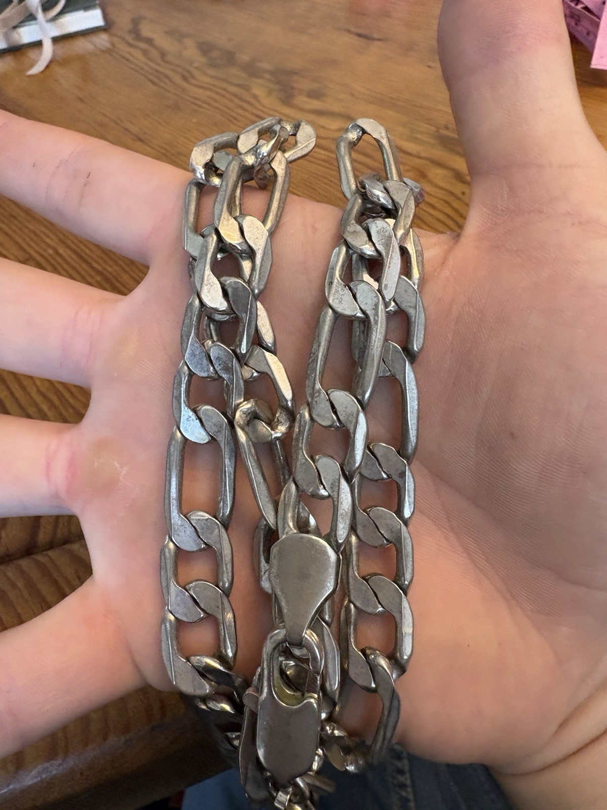 Figaro 925 Sterling Silver Chain 11mm 8492 Grams 24 Inches Length G2U