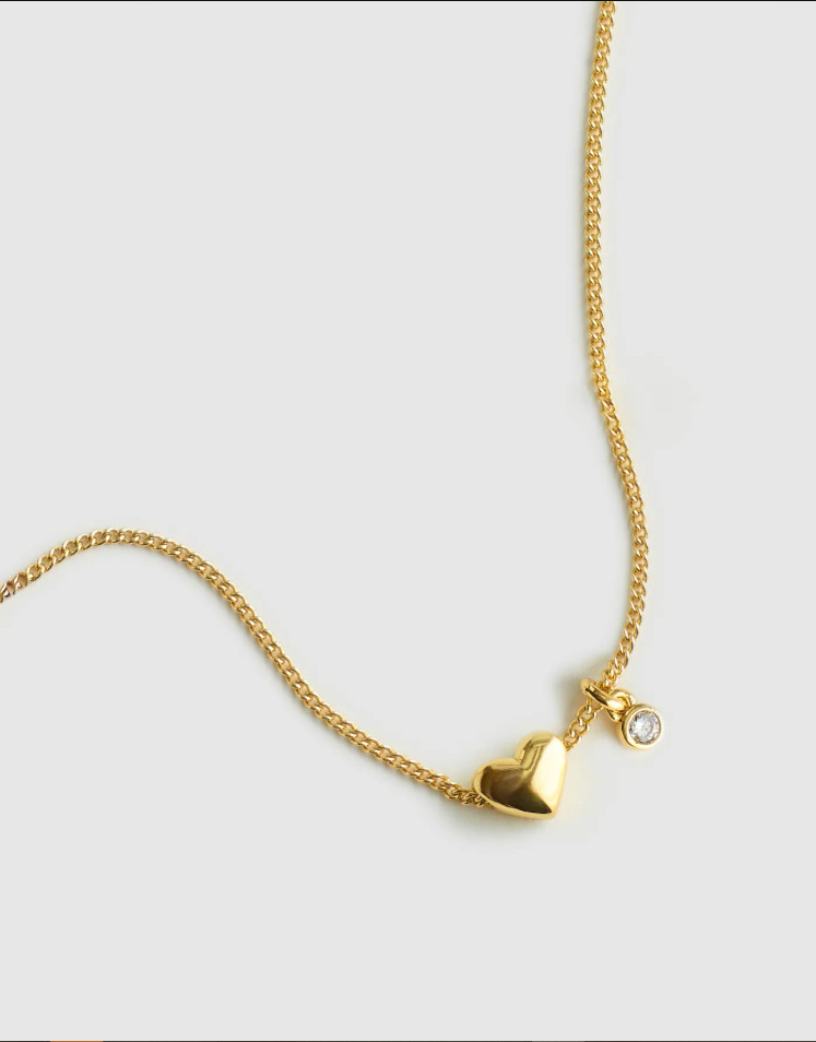 Madewell Heart Curb Chain Necklace NEW