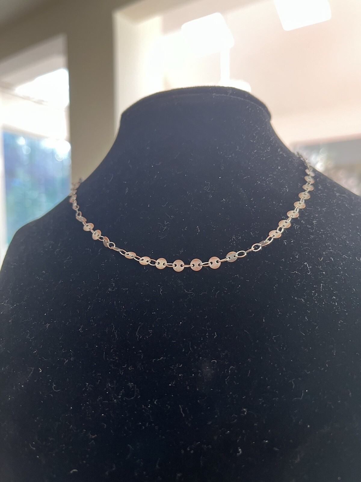 Women Fashion Bronze/silver Overlap Circle Chocker Necklace Jewelry