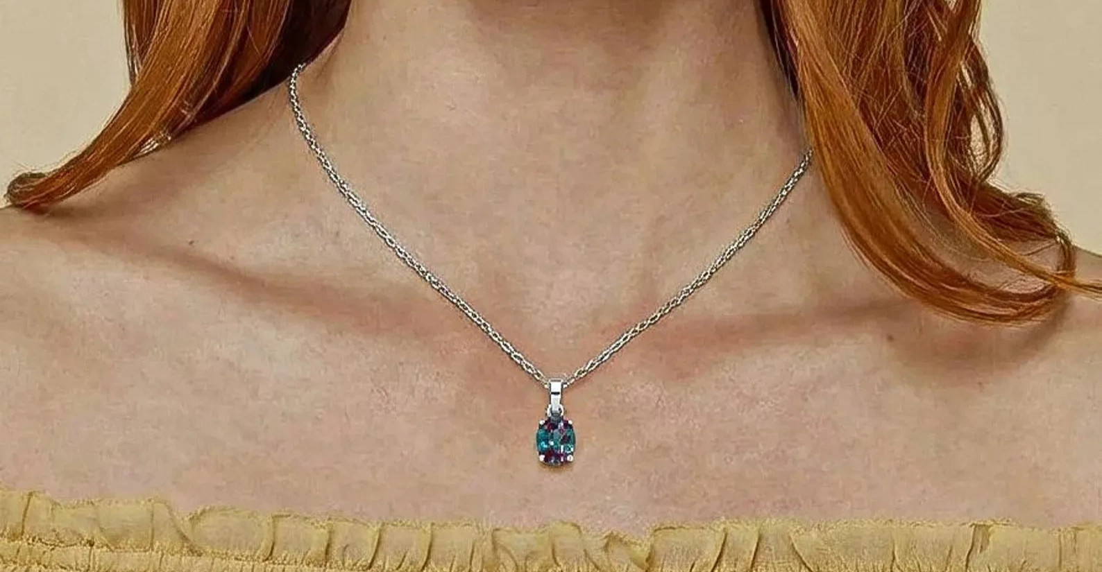 20 Ct AAA+Natural Color Change Alexandrite Certified Gemstone Pendant 925 Silver