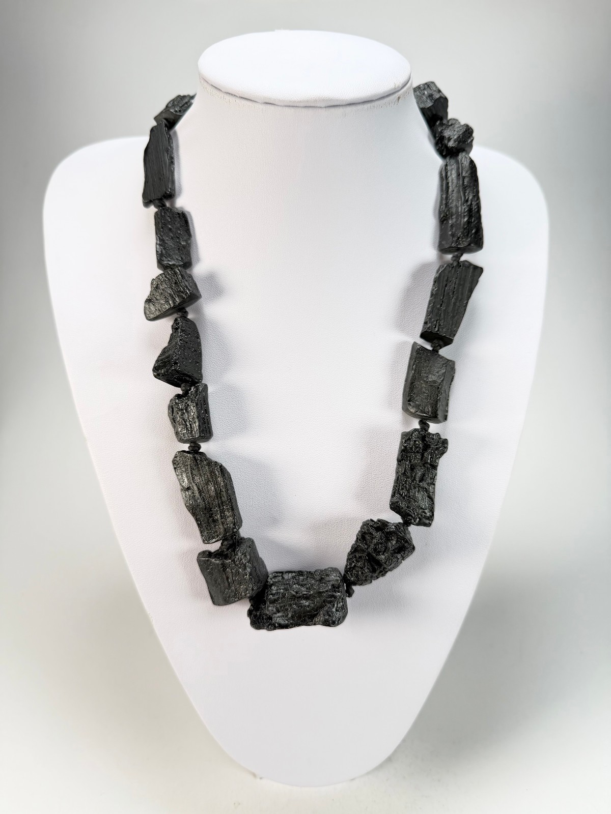 Jackie Brazil “Black Pieces” Charcoal Resin Necklace on Cord 45cm ( N2724 )