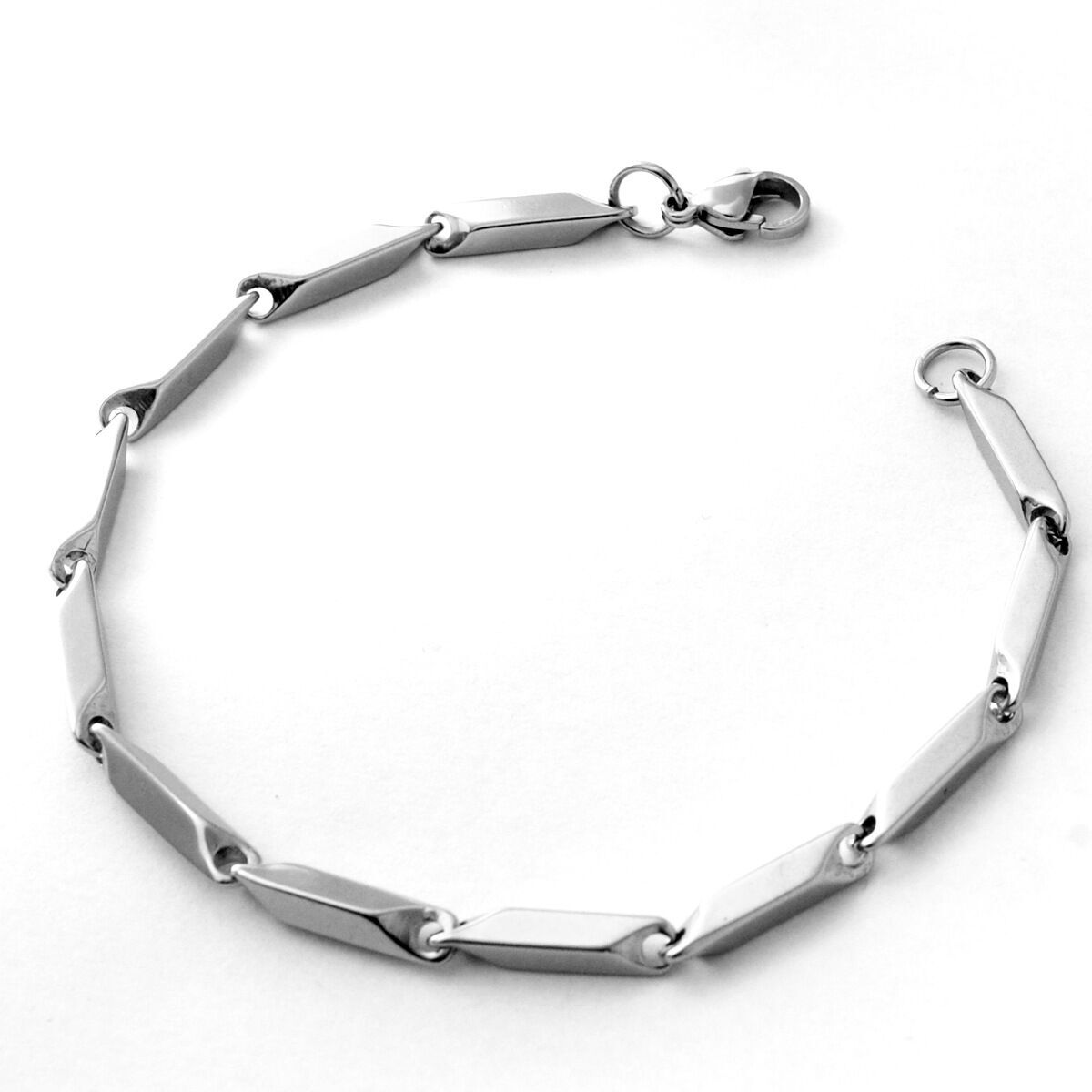 Woman Man 2 Colors 2/3/4/5mm Stainless Steel Rhombus Chains Necklace 7.5-32”