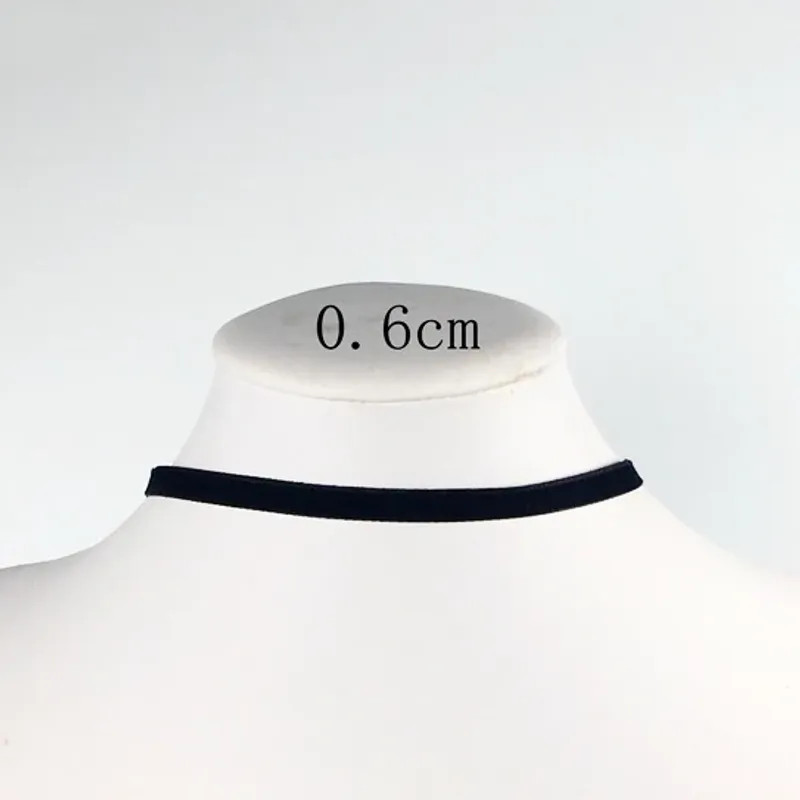 Korean Fashion Womens Accessoires Punk Gothic Soft Black Velvet Choker Necklace