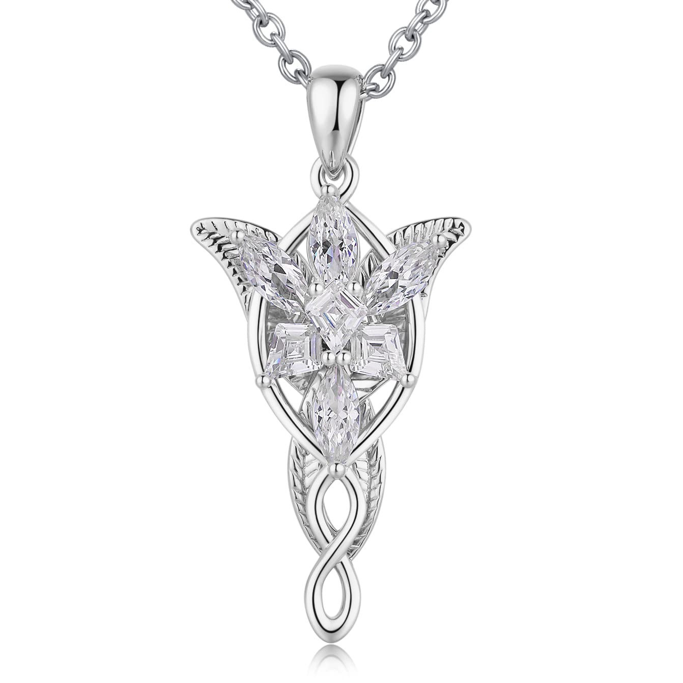 Lord of the Rings Pendant Necklace Arwen Evenstar Necklace Silver Lord of the…