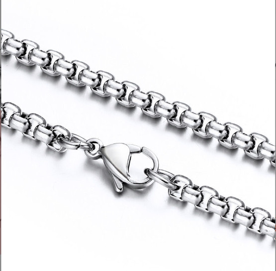 2-5mm Woman Man 316L Stainless Steel Square Rolo Box Chain Jewelry 16-36”