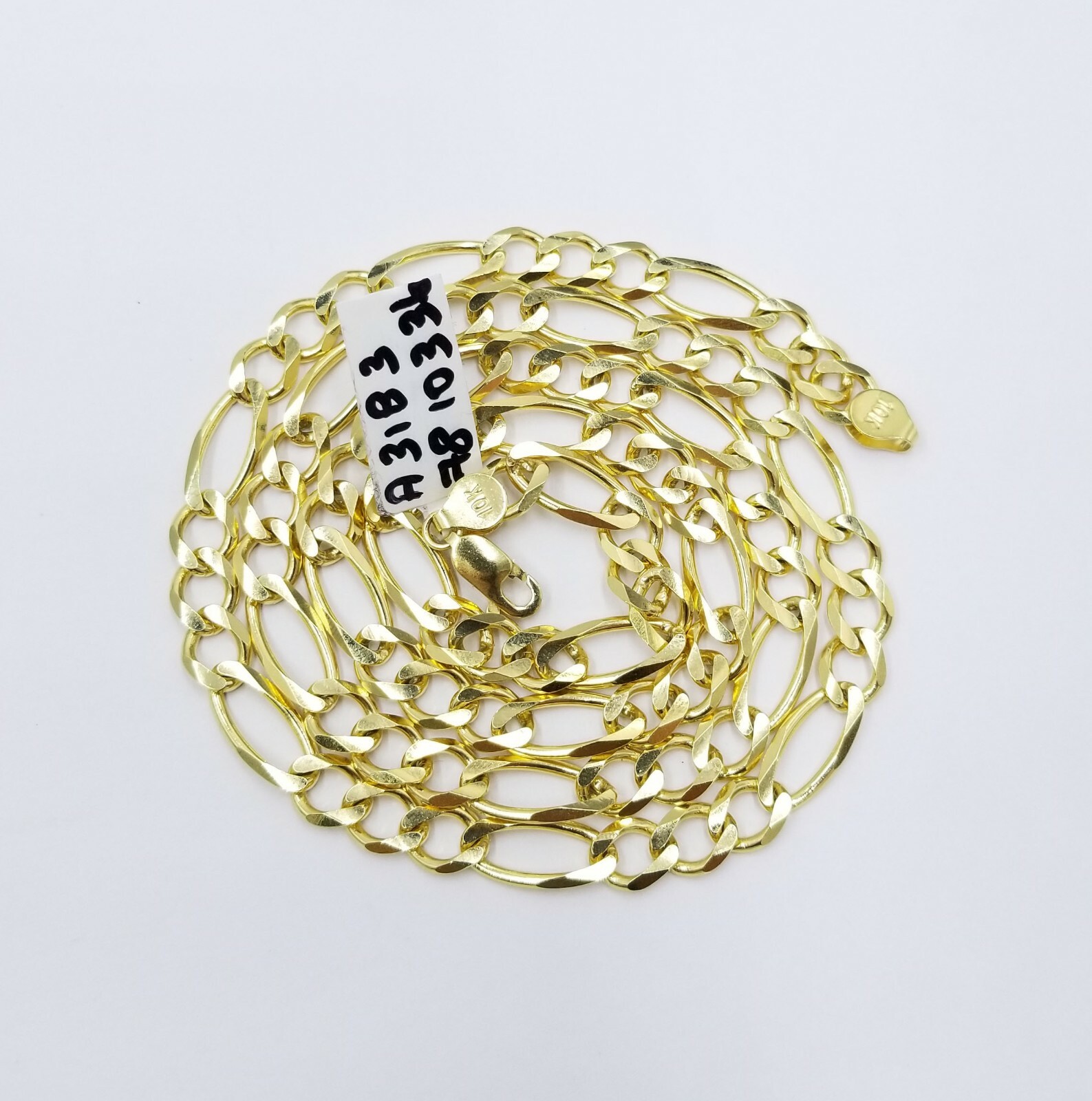 Solid 10k Yellow Gold Figaro Link Chain 7mm 22″ Heavy Necklace Men Women REAL