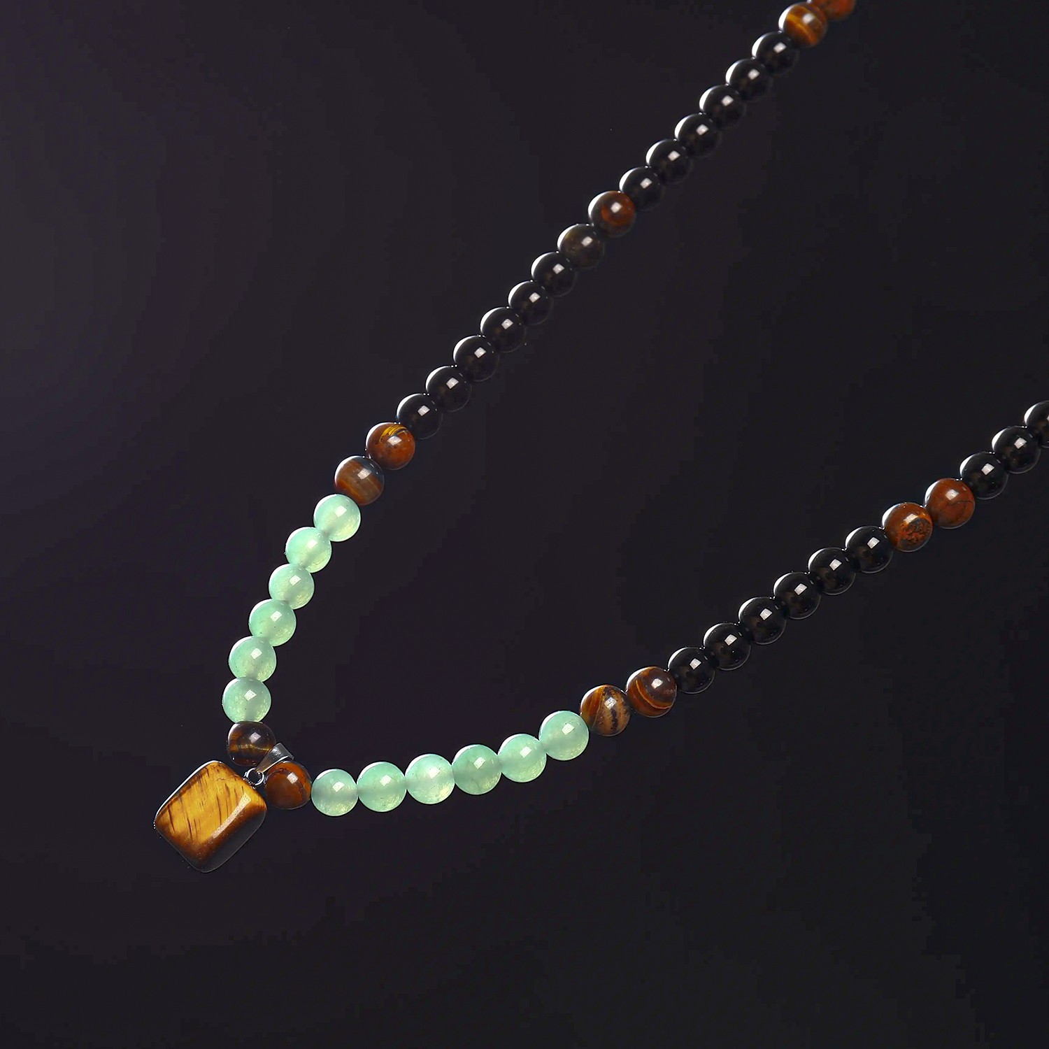 Money Attraction Necklace & Tiger Eye Pendant Healing Crystal Stone Jewelry Gift