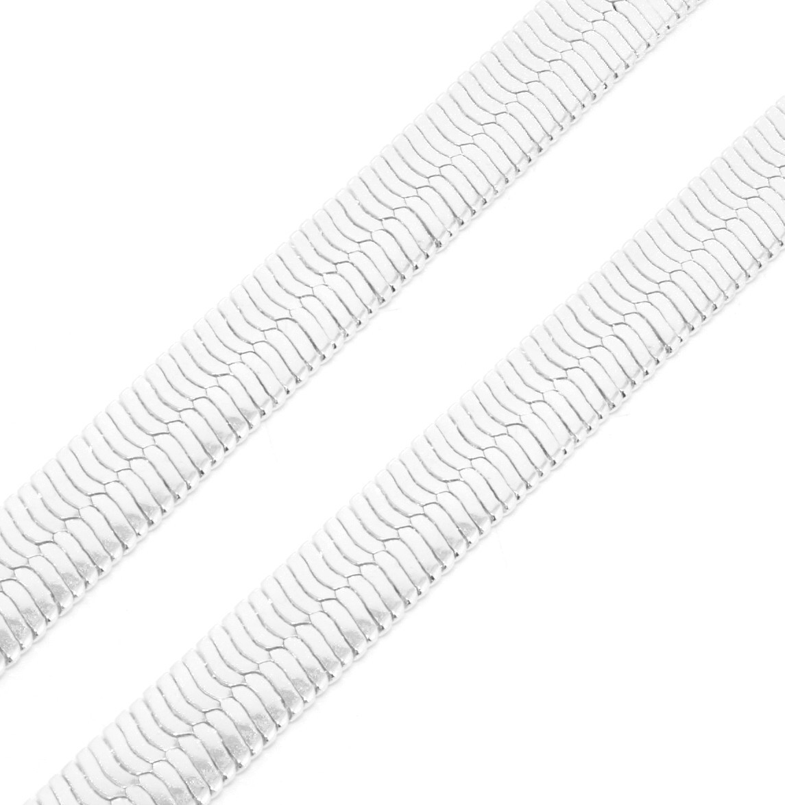 Men & Lady Silver Plated 4mm – 14mm Flat 20″ 24″ 30″ Herringbone Necklace Chain