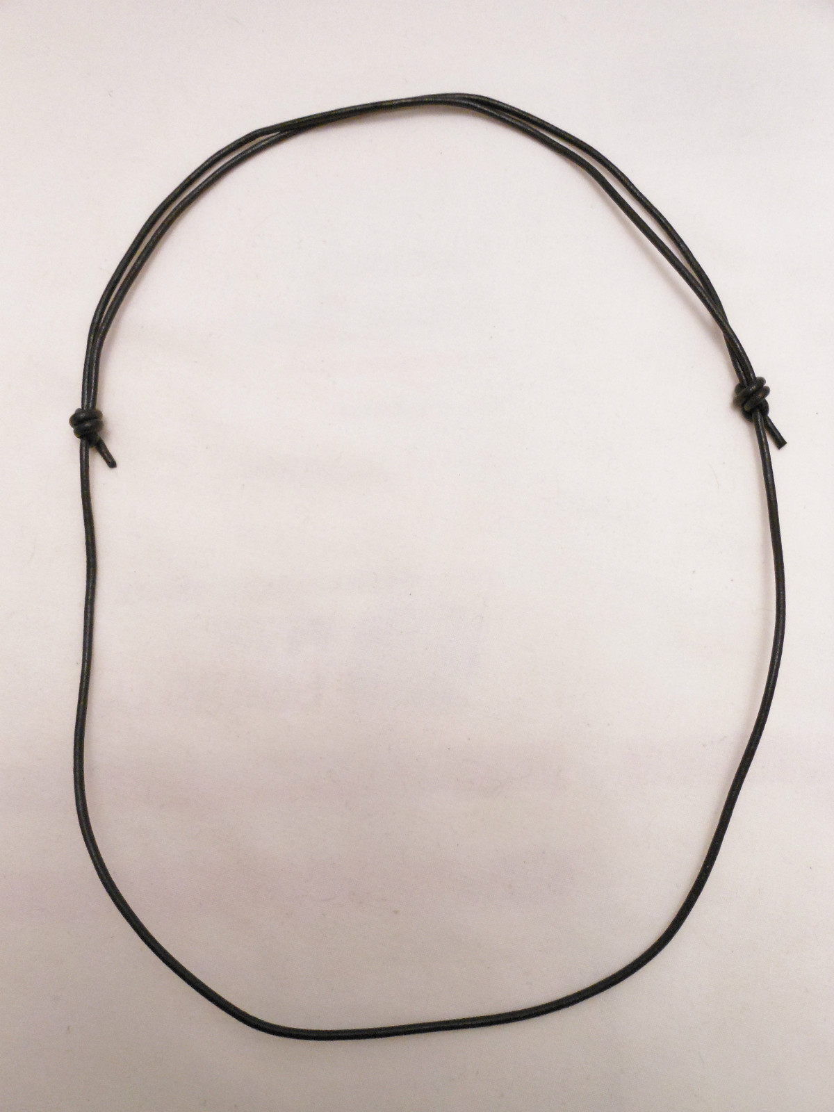 Black Leather Adjustable Surfer Necklace- Unisex – Made in USA