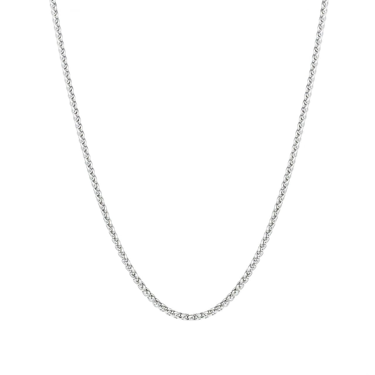 Stainless Steel Wheat Chain Necklace 2.5mm/3mm/4mm Silver Gold Jewelry for Men W
