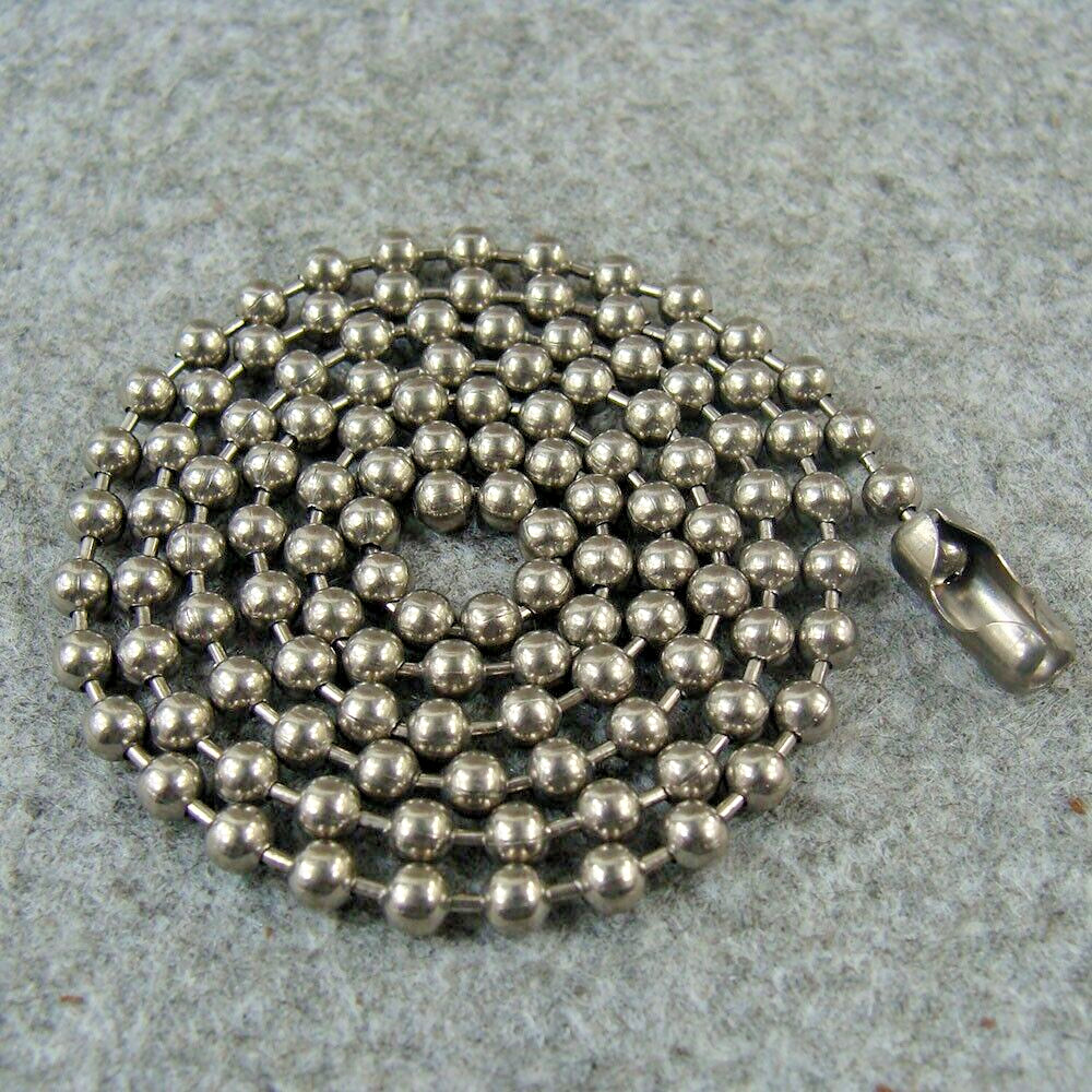 Pure Titanium Anti-allergy Necklace 4mm Ti Ball Chain Bead Chain Gift
