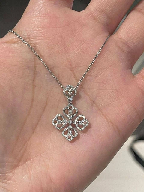 1Ct Round Cut Lab Created Diamond Pendant 14K White Gold Plated Free Chain