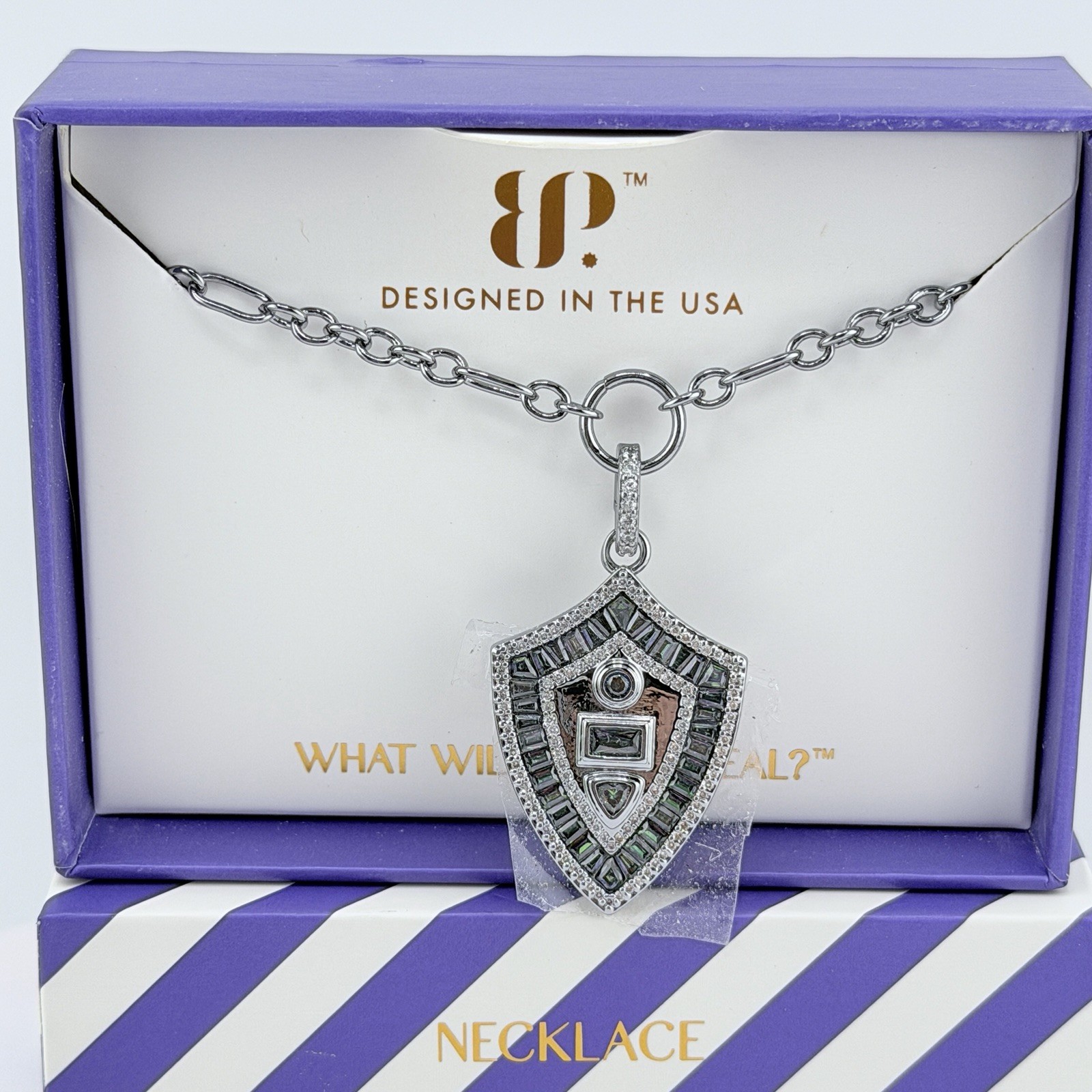 Bomb Party June 2026 Necklace “The Arabella Shield” Alexandrite on Hematite