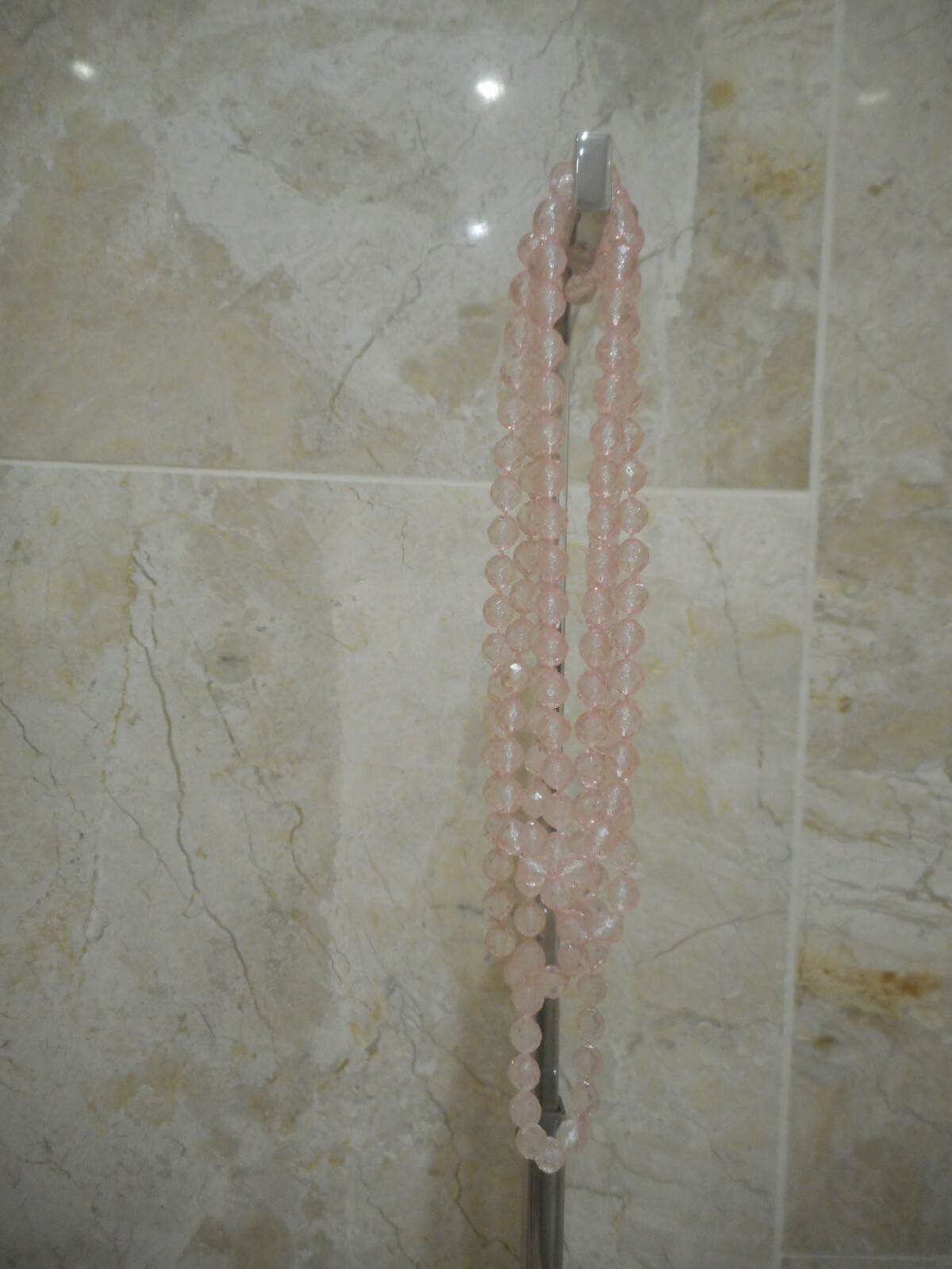Liberty Of London Pink Glass Beaded Necklace 160cm x 0.75cm New