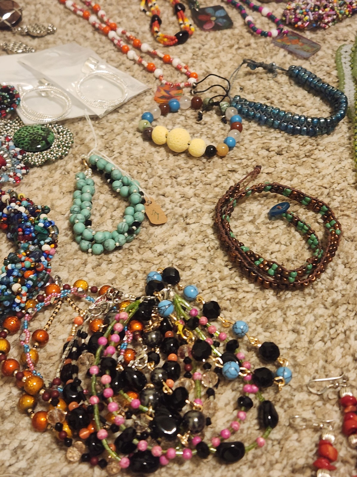 Bracelet Earring Necklace Closeout 5# Lot Beaded Chain Artisan/Store Stone Glass