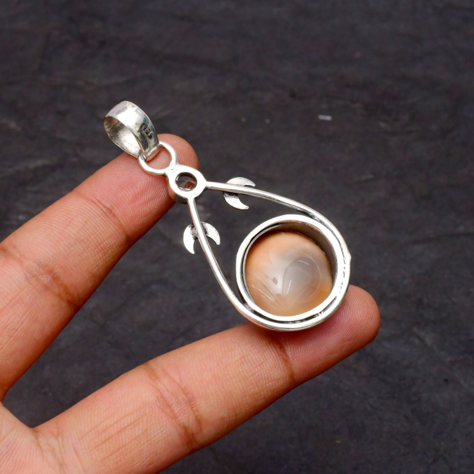 Shiva Eye Gemstone 925 Sterling Silver Jewelry Pendant 1-2″