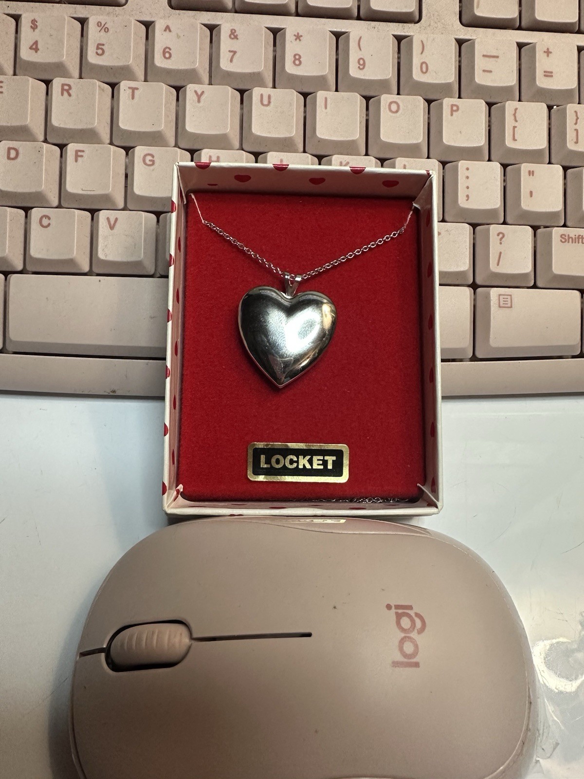 Heart Locket Necklace 24 Inch, .925 Sterling Silver