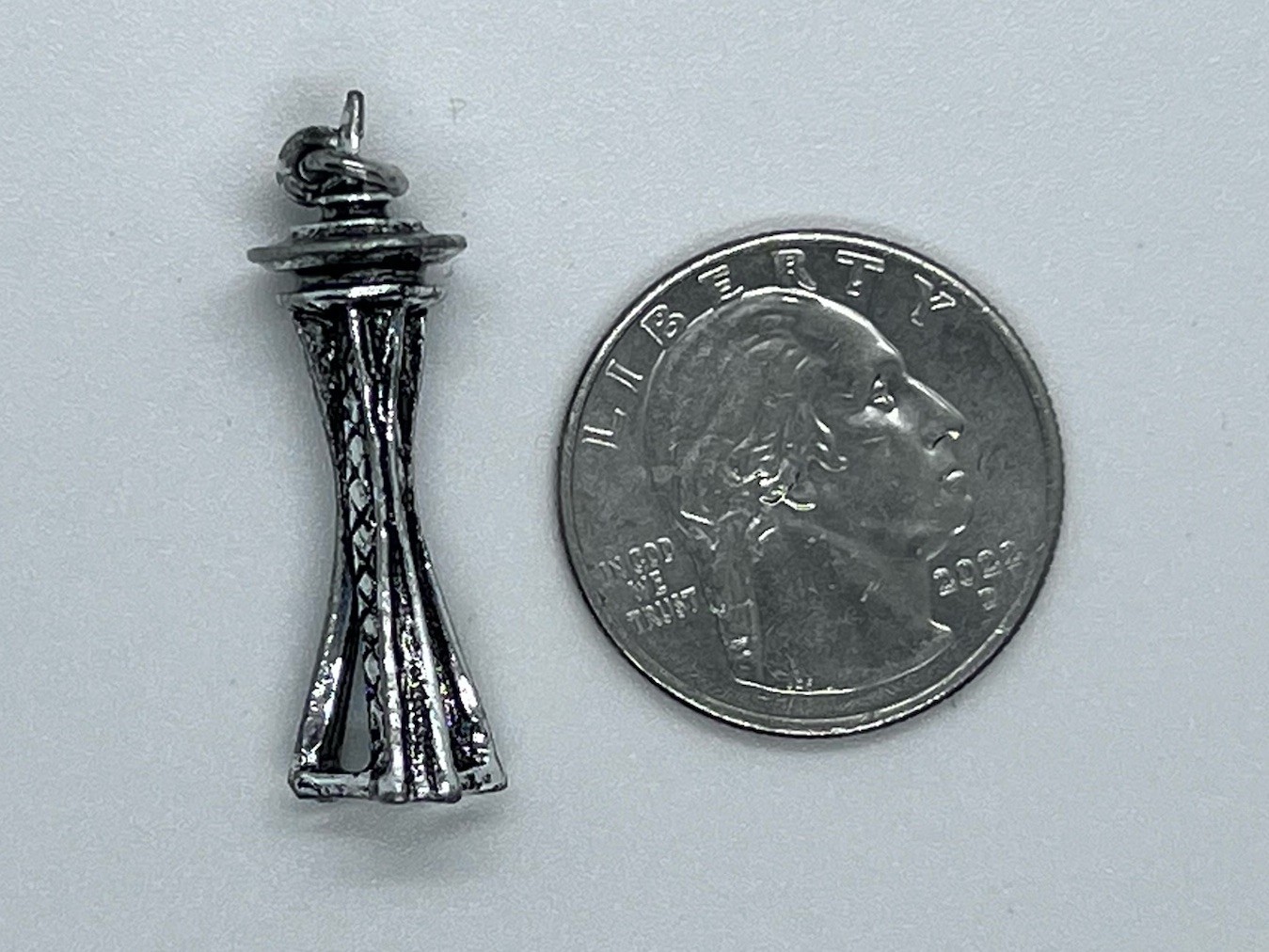 Seattle Space Needle Silver Tone Metal charm Unisex Adults