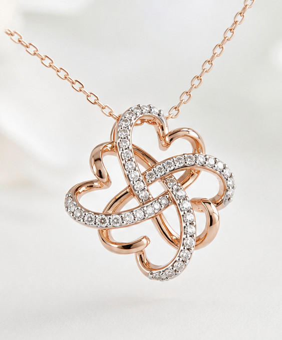 2.20Ct Round Cut Simulated Diamond Custom Heart Pendant 14K Yellow Gold Plated