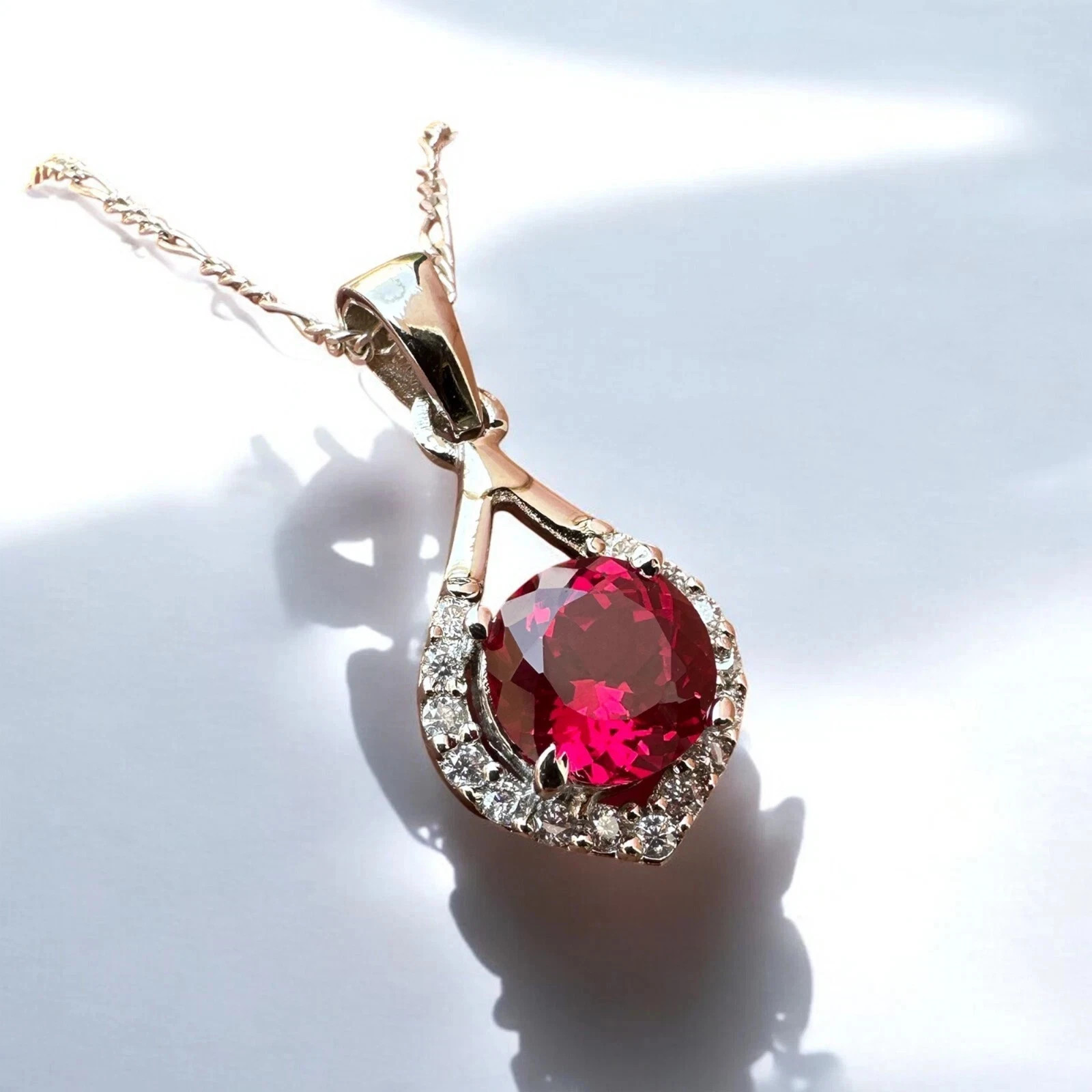 Certified 13 Ct Natural Red Ruby Loose Gemstone Pendant In 925 Silver