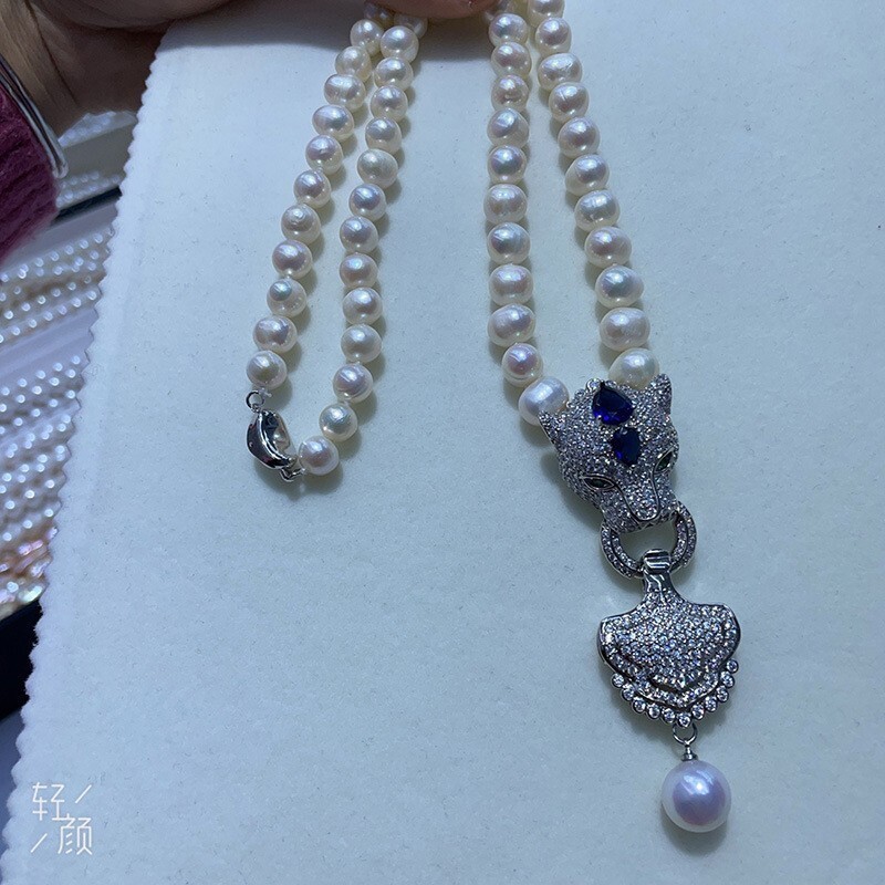 8-9Mm Natural White South Sea Pearl Necklace 18 “