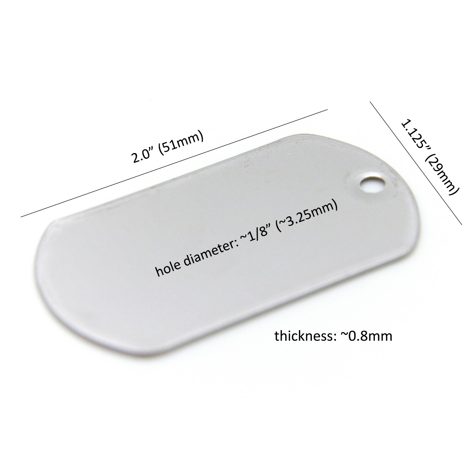 WHOLESALE LOT 500 PCS BLANK DOG TAG SHINY/MATTE STAINLESS STEEL MILITARY SPEC