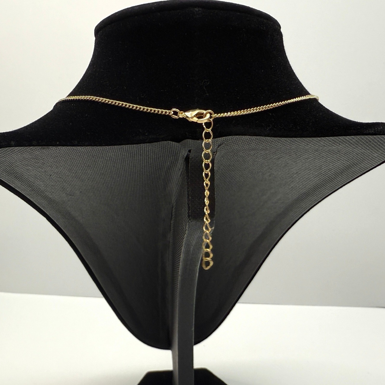 Dainty Fringe Collar Choker Necklace Gold Tone Delicate Accent Jewelry 7.5 in L