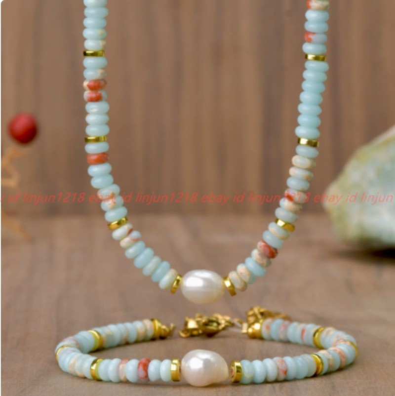 Natural 2x4mm Multicolor Shoushan Jasper Gems Beads Necklace Bracelet 18/7.5in