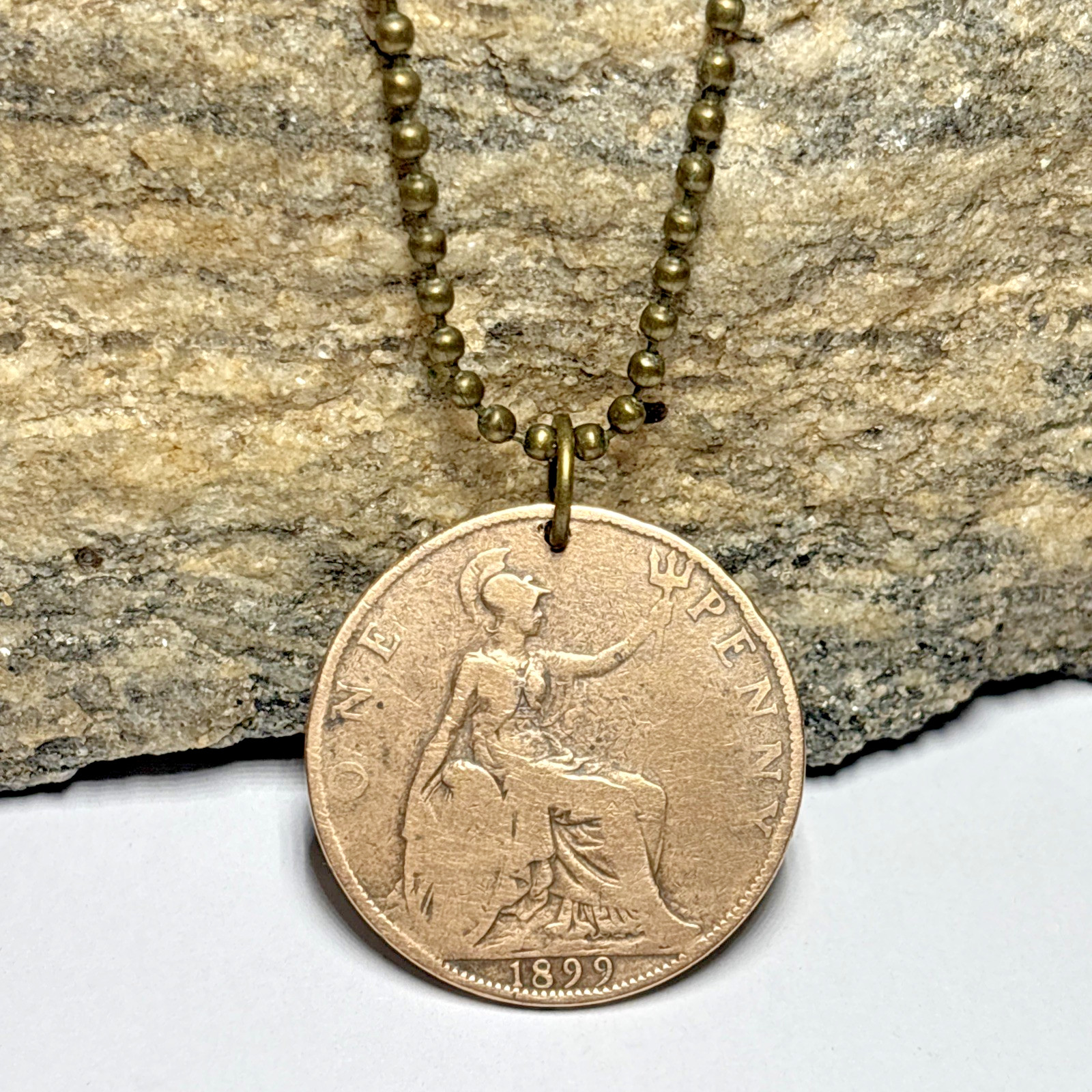 1899 England UK P. Coin Pendant Victoria London. Great Gift! 🎁 Wear History!