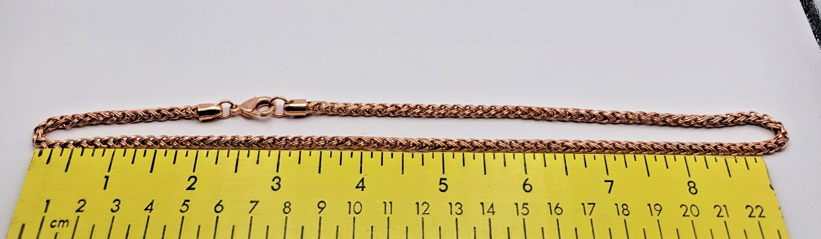 JTV Timna Jewelry Collection Copper 3.5mm Spiga Wheat Chain Necklace ~ 19″