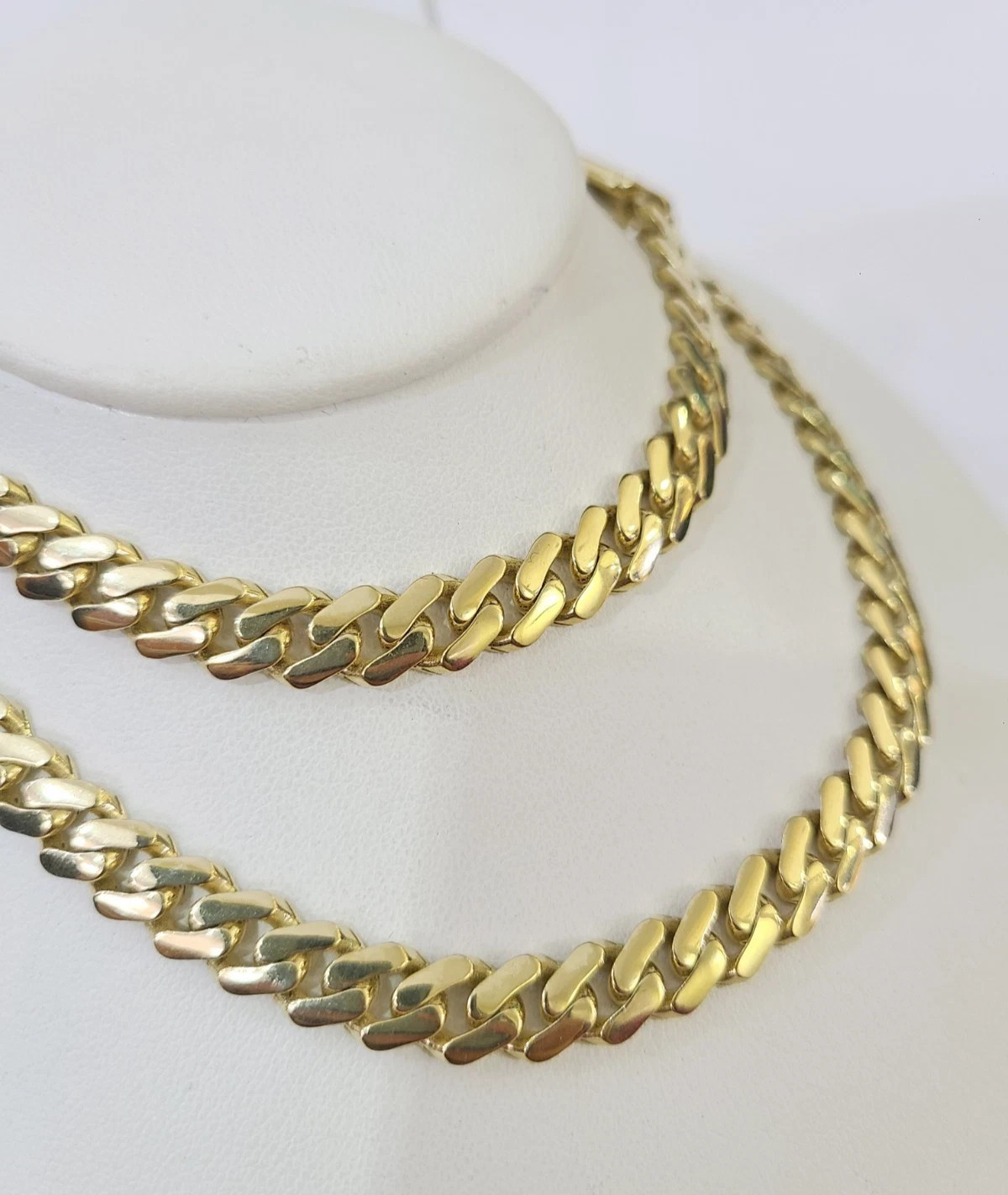 10k Yellow Gold Royal Monaco Chain 8mm Necklace Bracelet Set Real Men Women