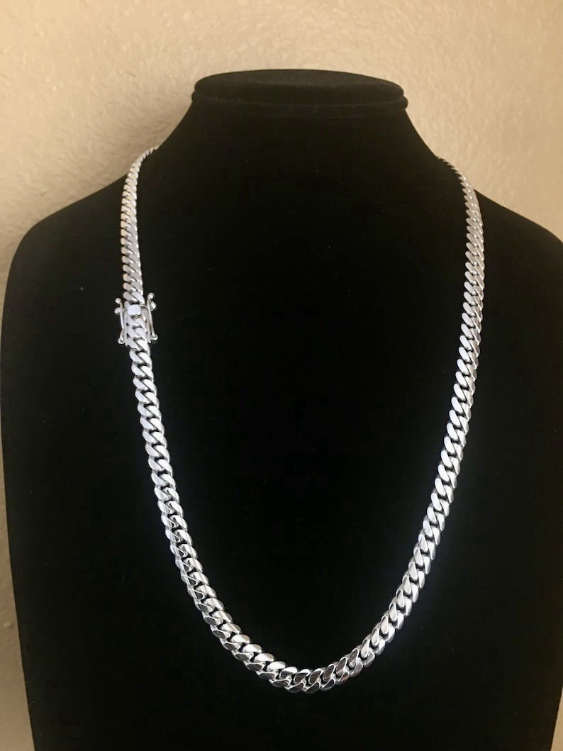 Handmade 7mm 22” miami cuban in pure silver