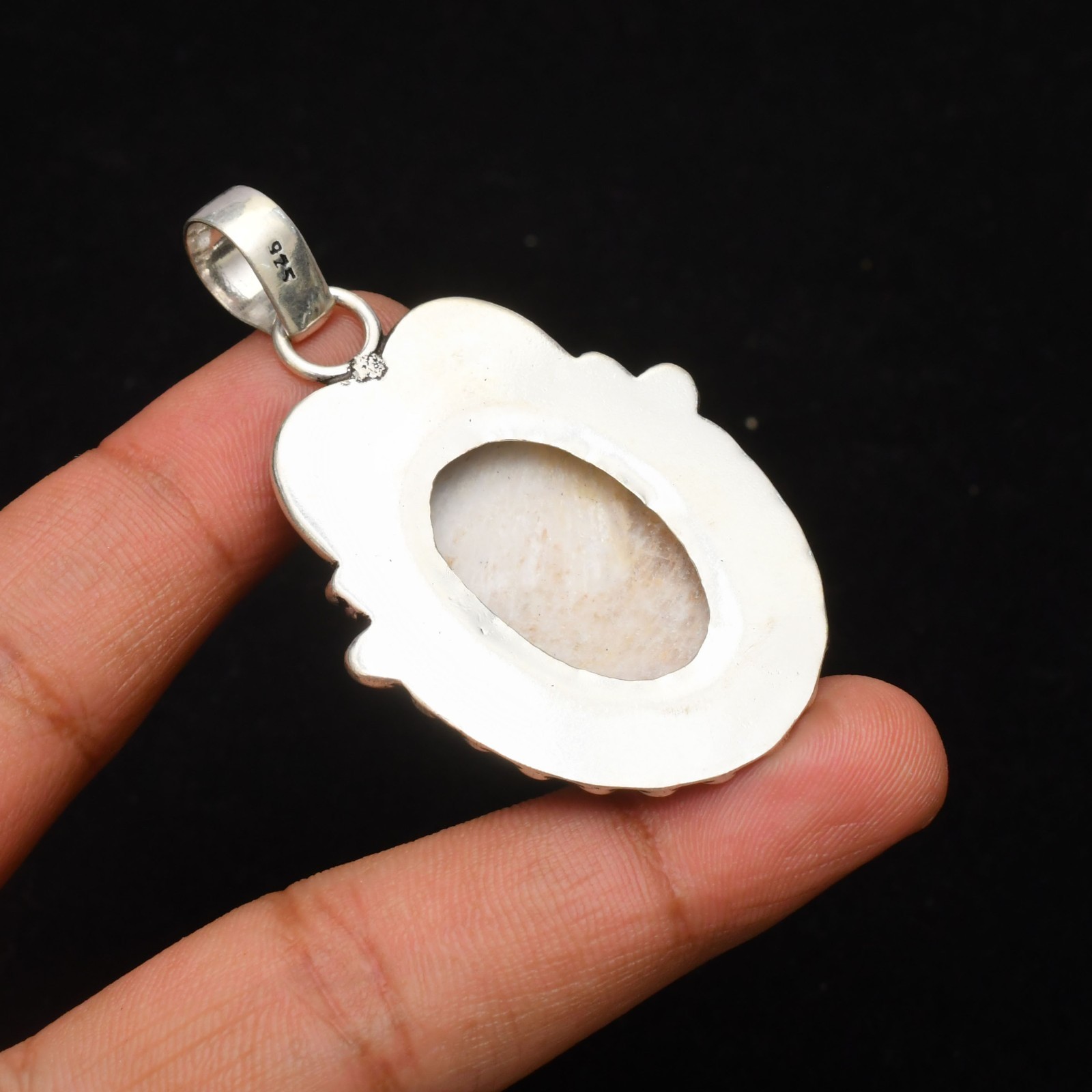 Scolecite Gemstone Handmade 925 Sterling Silver Jewelry Pendant 2.28″