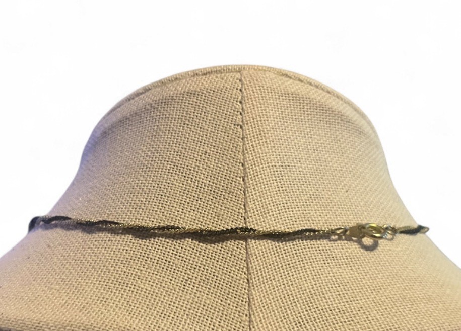 Gold-Tone Metal Rope Chain Necklace – Spring Ring Clasp, No Stone