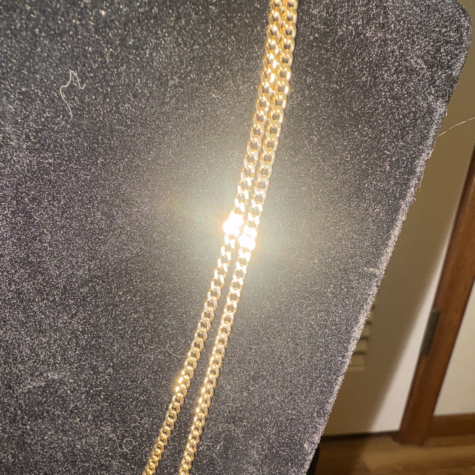18k BZL GF Curb Link Chain 24”/20” Necklaces and 7.5” bracelet