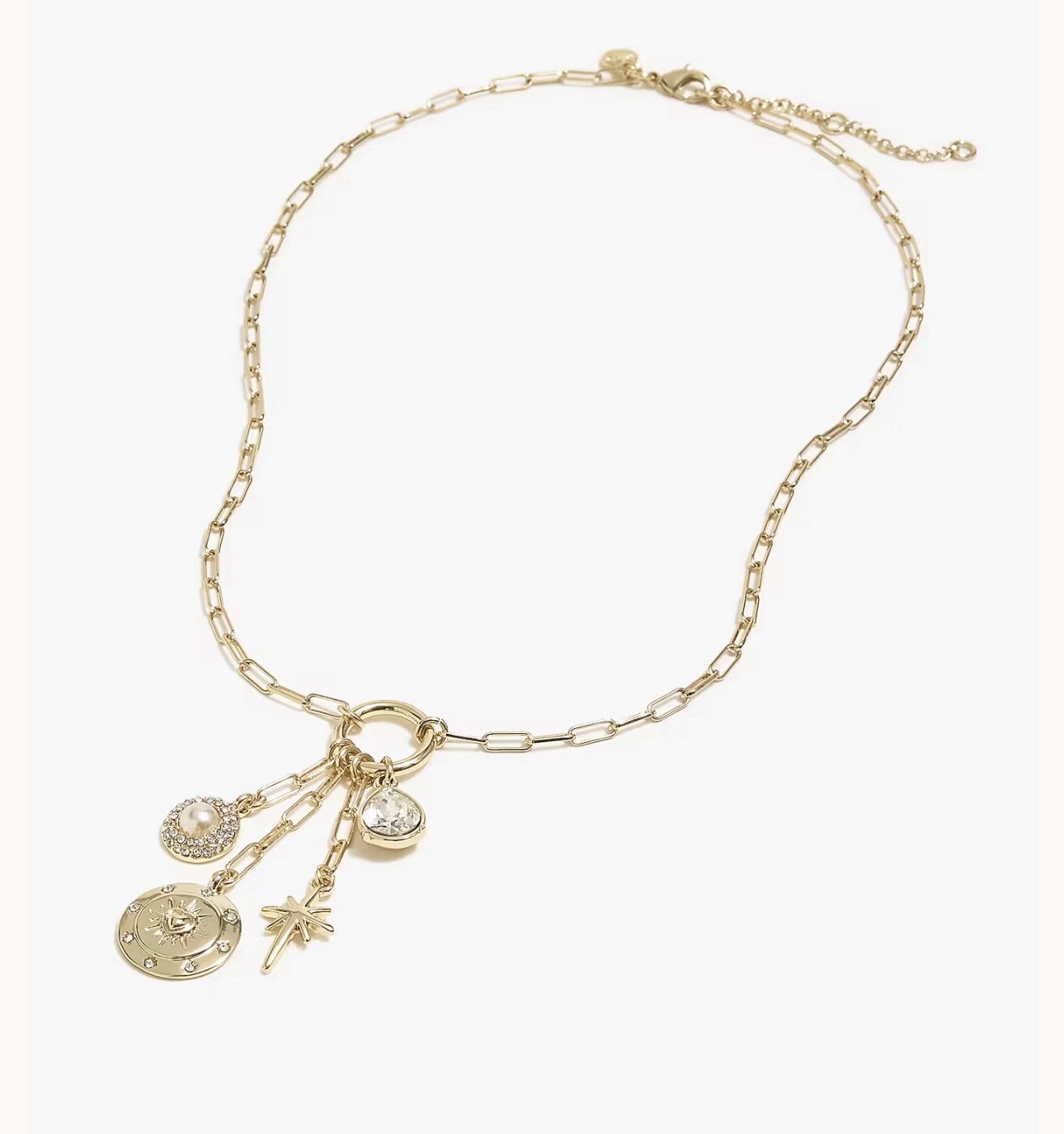 J.Crew Hoop Charm Necklace Brand New with Tags