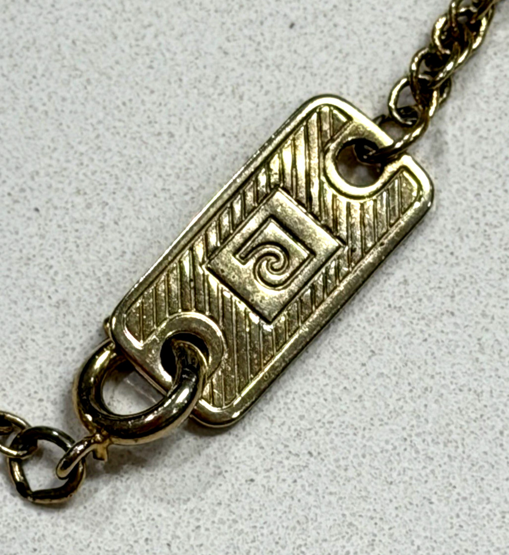 Vintage Pierre Cardin 1970’s Designer Signed VIRGO Zodiac Gold Pendant Necklace