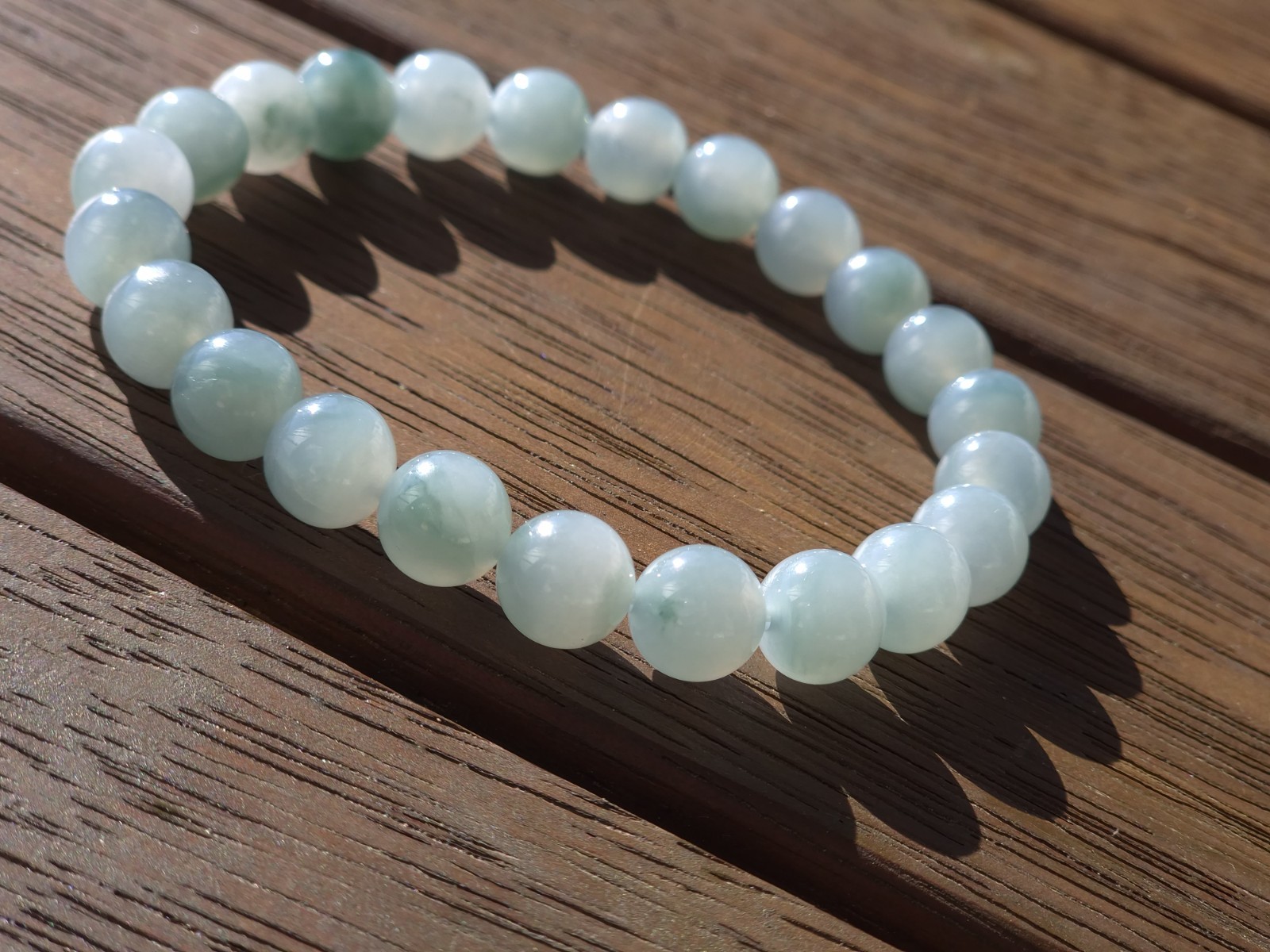 Floating Flowers Burmese Jadeite Bracelet