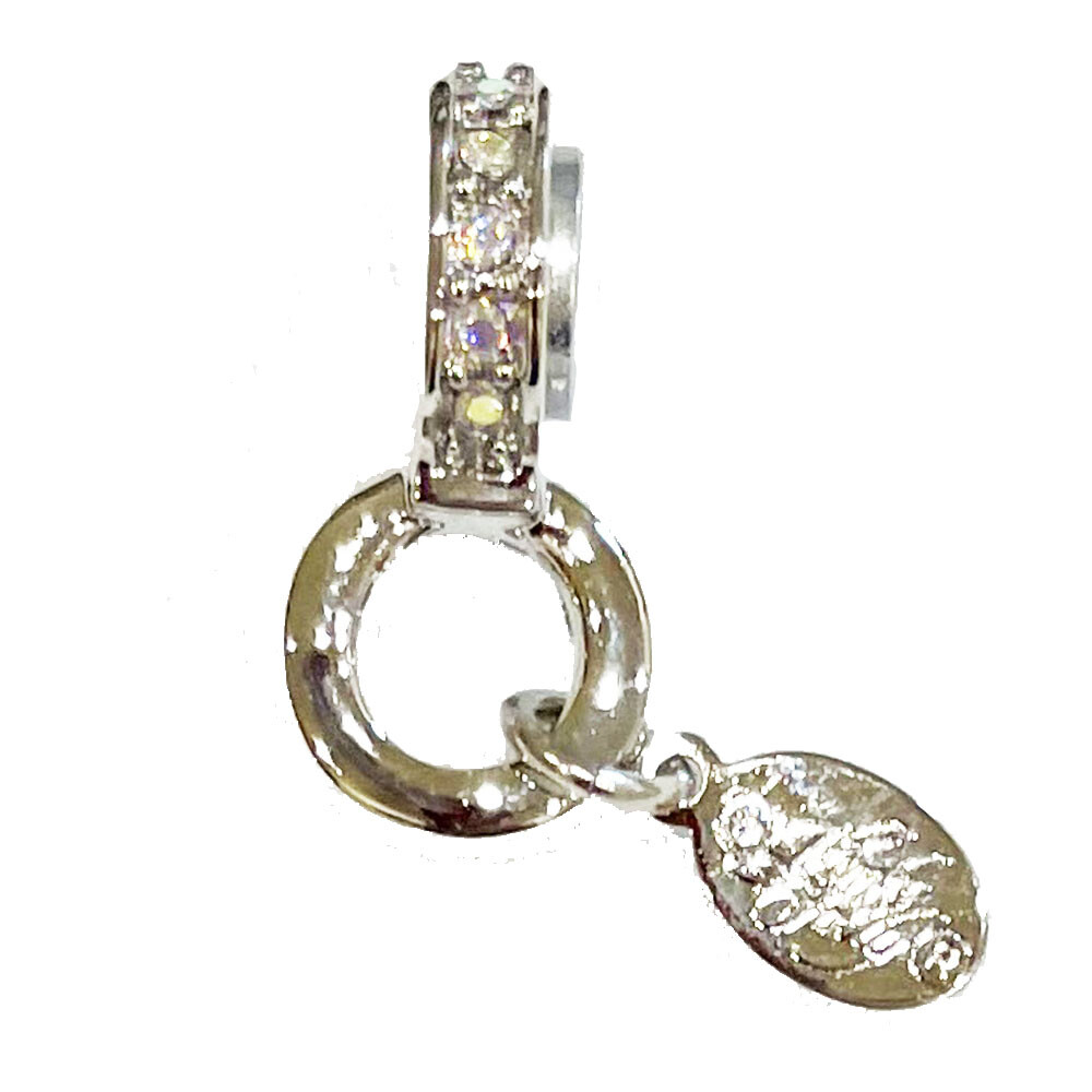 KIRKS FOLLY CHARM HOLDER TO USE WITH THE MAGNETIC NECKLACES! SILVERTONE ~