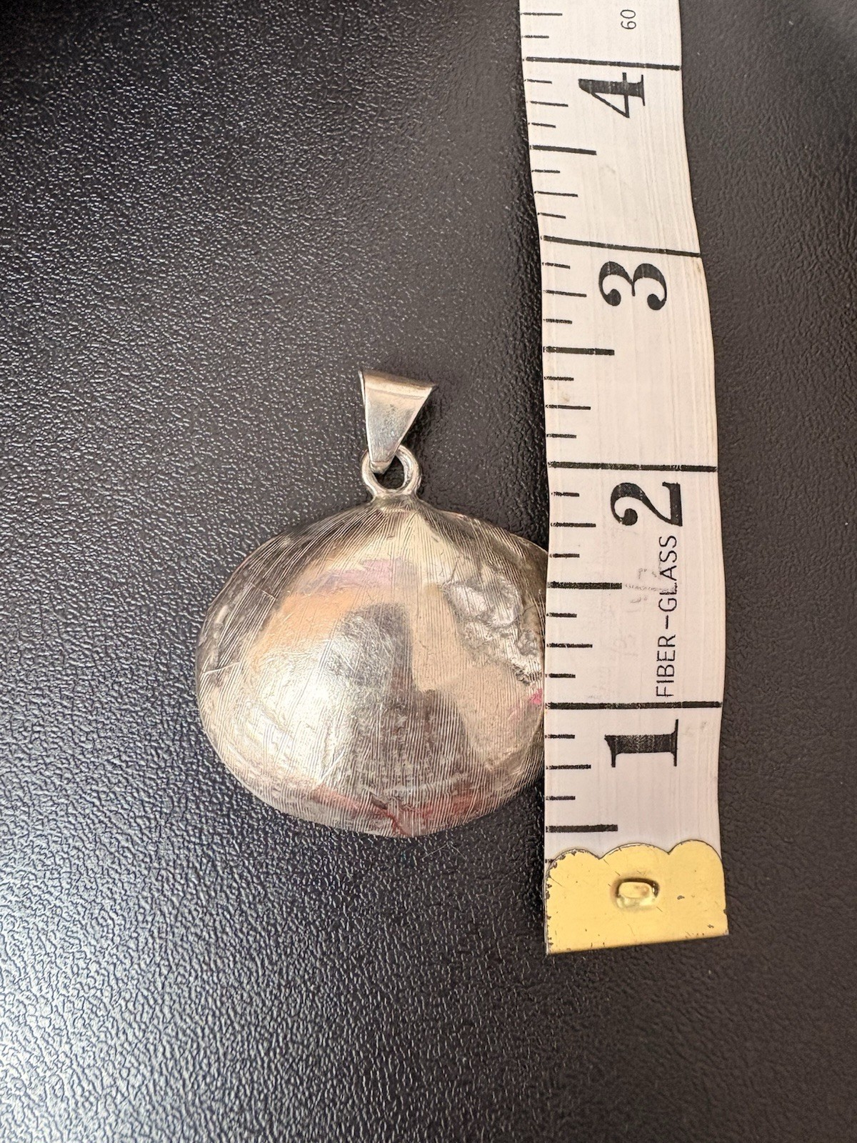 Mexico Sterling Silver Oval Charm Pendant Disc with Bail Metal Pendant