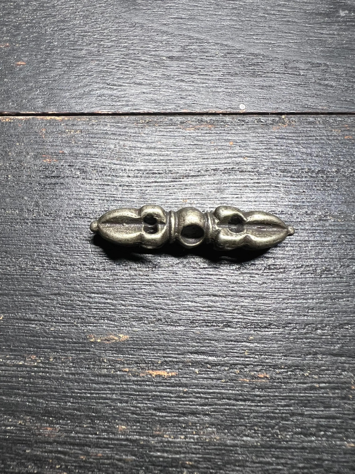 White Copper Vajra Dorje Pendant (Set of 2): Nepal Tibet Amulet